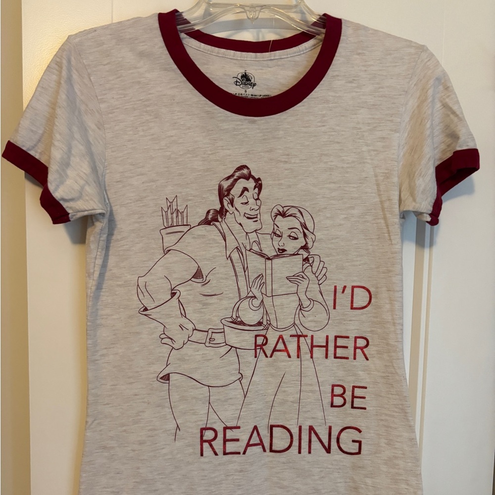 Disney “I’d Rather Be Reading” Belle t-shirt, sz S